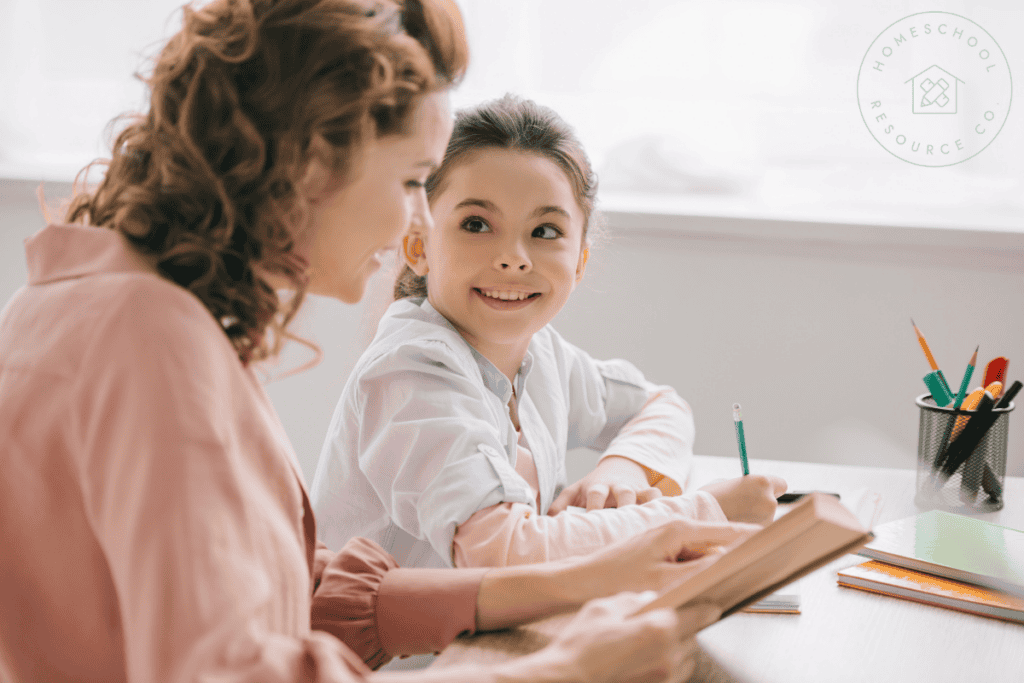 Charlotte Mason homeschooling approach - mother and daughter homeschooling