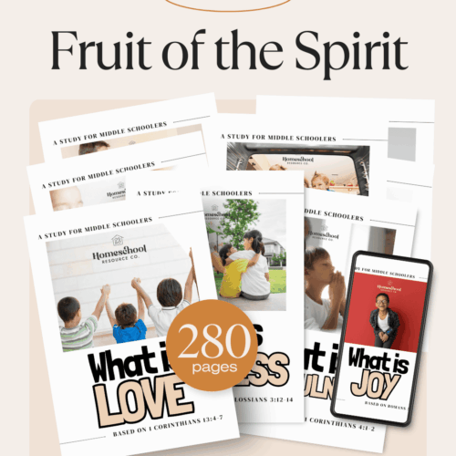 A study guide for middle schoolers titled "What is Love" focusing on Christian values, biblical teachings, and homeschool resources; includes 280 pages for homeschooling families.