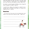 A Bible-themed educational printable featuring a donkey illustration and verses highlighting humility and service for homeschooling resources.