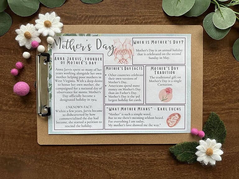 Brain-Bites_The-Art-Kit-4.jpg A homeschooling educational resource on Mother’s Day with facts, traditions, and historical insights, perfect for homeschooling parents and children learning about Mother’s Day.