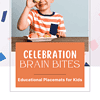 CELEBRATION-BRAIN-BITES.png Macarons and colorful treats for kids celebration and education; fun learning activities for homeschool resources, brain bites nutrition tips, and kids' snack ideas for homeschooling success.