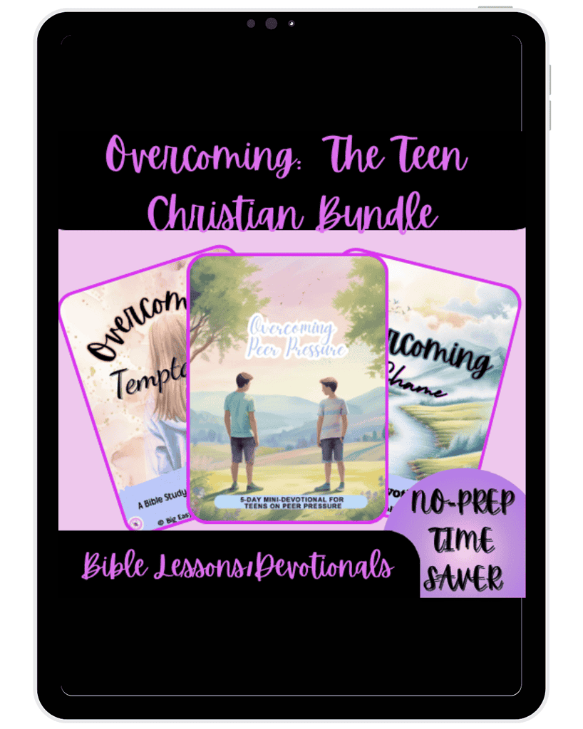 Overcoming peer pressure Bible study resource for teens, Christian devotional cards for homeschooling, faith-based peer pressure support, teen Christian Bible lessons, homeschool faith activities, peer pressure overcoming tools.