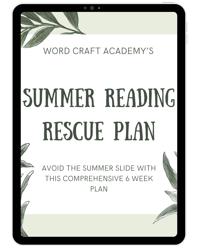 Engaging homeschool summer reading rescue plan with 6-week curriculum, ideal for homeschooling families, promoting language arts development and summer learning retention.