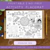 1 Pizza Placemat for Kids, Printable Restaurant Activity, Pizza Party Activity, No Prep Activity, Pizza Birthday Party, Digital Download