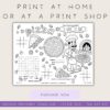 2 Pizza Placemat for Kids, Printable Restaurant Activity, Pizza Party Activity, No Prep Activity, Pizza Birthday Party, Digital Download