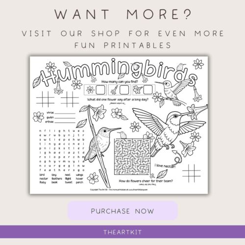 5 Hummingbird-Placemat-ub-The-Art-Kit
