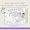 graphic Pizza Placemat for Kids, Printable Restaurant Activity, Pizza Party Activity, No Prep Activity, Pizza Birthday Party, Digital Download
