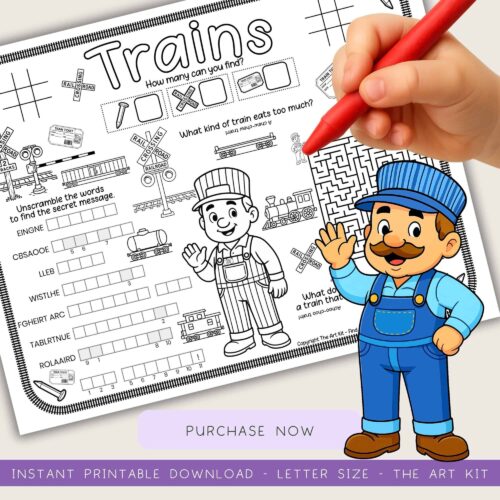 Teacher-resource-Printable-train-activity-sheet