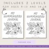Teacher-resource-creative-writing-homeschool Hummingbird journal coloring pages for homeschooling, printable for ages 5-18, flower and bird illustration, educational resources for homeschool families, nature-themed homeschool art kit.