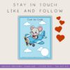 follow-us Colorful educational printable featuring a cute mouse flying an airplane with clouds for count the clouds activity, ideal for homeschooling and preschool learning.