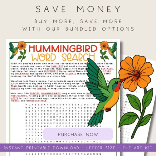 hummingbird-party-game-kids Hummingbird word search printable activity for homeschoolers, educational bird-themed puzzle for kids, engaging science and nature learning resource, homeschool resource co, bird education game for children.
