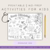 rock-climbing-activity-placemat Rock climbing activity worksheet for kids, printable no-prep educational game, outdoor adventure, and outdoor learning printable for homeschool children.