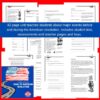 American history road to American revolution educational workbook cover with 42-page unit, student text, assessments, teacher pages, and key study materials for homeschooling.