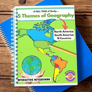 5 Themes of Geography | North and South America BUNDLE