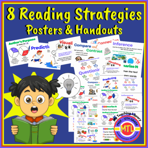 cropped-Z-36-Reading-Strategies-cover.png 8 Reading Strategies posters and handouts for homeschoolers, designed to enhance understanding and literacy in students from preschool to 12th grade, featuring visual aids, engaging activities, and effective teaching methods.