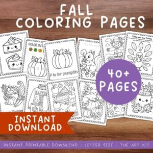 Fall Coloring Pages, Fall Coloring Book, Fall Coloring Sheets, Fall Activities