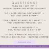 questions-about-downloading-printable Homeschool resources digital download graphic with questions about printing and software for homeschooling, including PDF.pdf size and personal use details, promoting instant access and printability.
