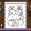 woodland-animals-coloring-pages (4) Coloring page pumpkin patch with a happy cat and autumn leaves, perfect for homeschool arts and crafts, seasonal activity, and kindergarten fall lesson plans.