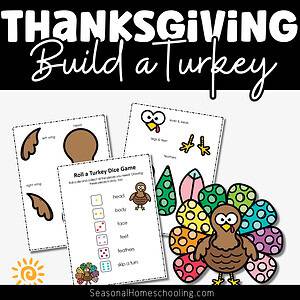 Build A Turkey | Thanksgiving Writing Papers | Thanksgiving Craft | Turkey Game