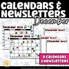 Editable December Calendars samples of what is included