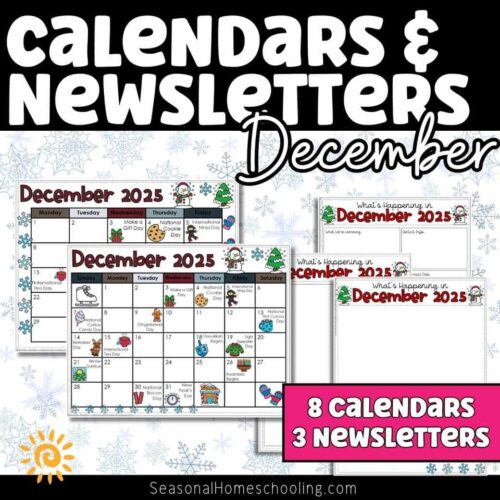 Editable December Calendars & Classroom Newsletters Grades K–2 | Fun Holidays 1 Editable December Calendars samples of what is included