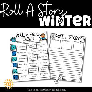 Winter Roll A Story | Story Elements Graphic Organizer | Writing Center