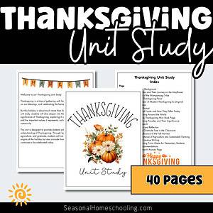 Thanksgiving Unit Study | Thanksgiving Activities and Hands On Learning
