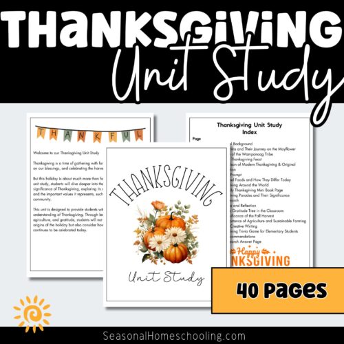 Thanksgiving Unit Study 1 Thanksgiving Unit Study sampling of pages included