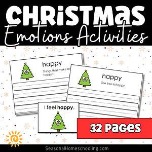 Christmas Tree Emotions - Emotion Exploration Cards - Handwriting and Expression