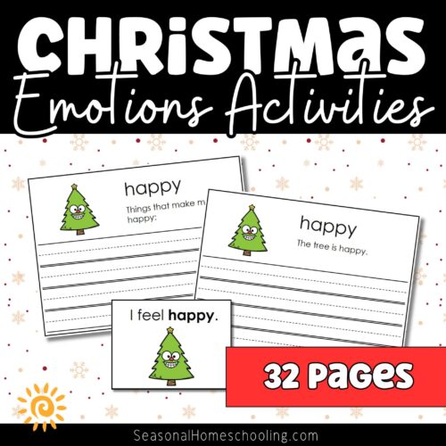 Christmas Tree Emotions - Emotion Exploration Cards samples of what is included