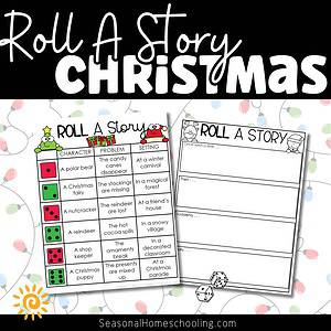 Christmas Roll A Story | Story Elements Graphic Organizer | Writing Center