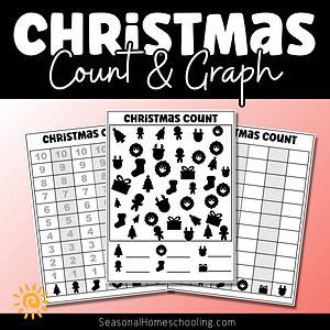 Christmas Search and Find Activity – Counting & Graphing + Finish the Patterns