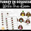 Turkey in Disguise Write the Room Activity samples