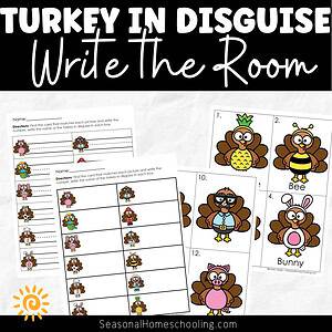 Turkey in Disguise Write the Room Activity | Thanksgiving-Themed Classroom Fun