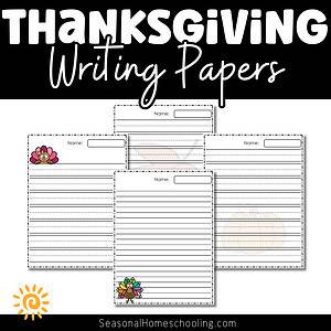 Thanksgiving Writing Paper | Turkey Themed Writing Paper | Thanksgiving Writing