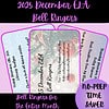 1. Festive December EA Bell Ringers for homeschool January 2025, perfect for holiday-themed educational activities and engaging students with seasonal learning prompts.