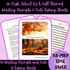 Fall-themed homeschool writing prompts, note-taking sheets for high school ESL and homeschool students, autumn writing activities, educational resources for fall literacy, printable note sheets for homeschool composition.