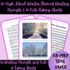Winter-themed homeschool writing prompts and note-taking sheets, perfect for high school students to enhance their writing skills and organization during the cold season.