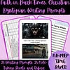 1. Homeschool writing prompts and note-taking sheets for Christian dystopian themes, perfect for homeschool curriculum and educational resources.