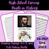 High School Famous People in History Reading Passage and Q & A