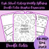 Accessible homeschool history weekly syllabus doodle notes for engaging, hands-on learning, suitable for homeschooling parents, teachers, and history educators looking for interactive curriculum resources.