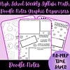 High School Weekly Math Syllabus Doodle Notes Graphic Organizers
