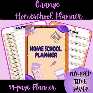 Orange Homeschool Planner (90+ pages)