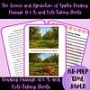 Apple science reading passage with note-taking sheets and Q&A for homeschooling.