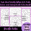 High School ELA, Math, Science, and History Weekly Syllabi Doodle Notes Bundle