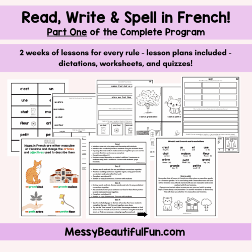 173 Learn French for homeschool with comprehensive lessons, worksheets, quizzes, and printable resources designed for effective language acquisition. Perfect for homeschooling families and language learners.