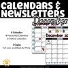 Editable December Calendars samples of what is included