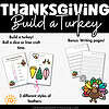Build A Turkey | Thanksgiving Writing Papers sampling of what is included