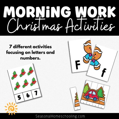 Christmas Morning Work Tubs sampling of what is included