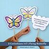 2 Corinthains 5_17 - listing image 1 Colorful paper butterfly craft with biblical verse 2 Corinthians 5:17 for homeschooling children, Christian education, faith-based activities, and Scripture learning resources.